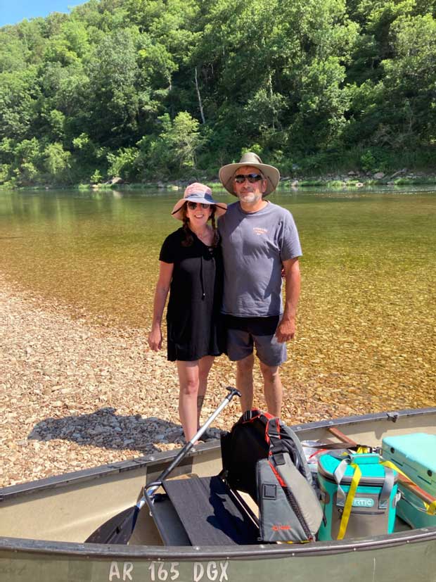 Amanda and Larry, floating the Buffalo